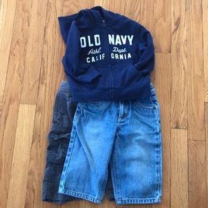 Value Bundle of basics! 2 Pants & 1 Hoodie sz 12m